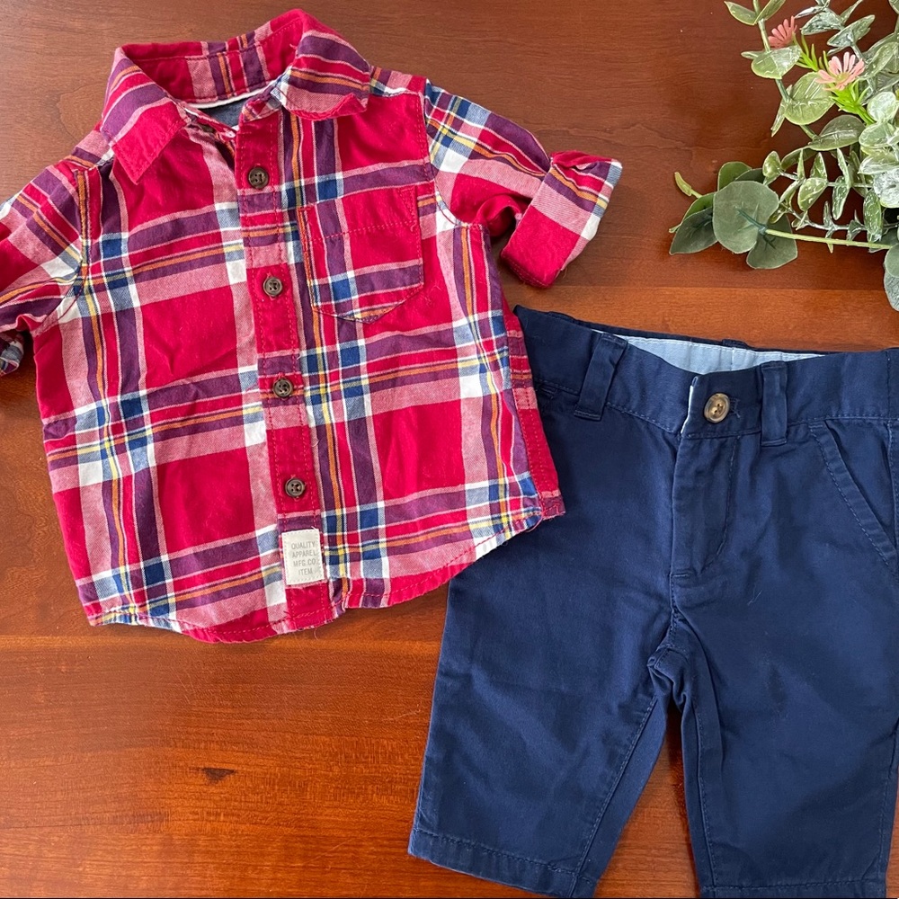 Carter’s Plaid Bottom Down & Pants Set